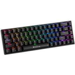 TECLADO MECANICO INALAMBRICO GAMER COMPACTO 68 TECLAS GAMING XTRIKE ME GK-993W LUCES LED RGB COLORES