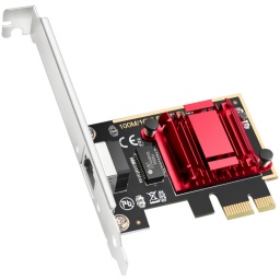 TARJETA DE RED 2.5GBPS RJ-45 WOL CUDY PE25 PCI EXPRESS PCI-E DOBLE PERFIL