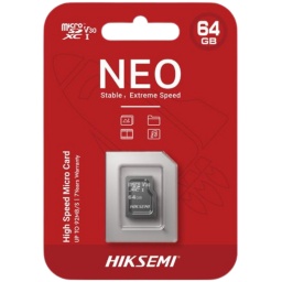 MEMORIA MICROSD 64GB HIKSEMI NEO XC V30 MICRO-SD CLASE 10 92 MB/S R