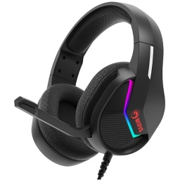 AURICULARES GAMING CABLEADOS USB 2.0 PC LUCES LED RGB H8618 - BLANCO