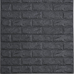 PACK X10 PLACA PANEL NEGRA REVESTIMIENTO PARED AUTOADHESIVA 70X77CM