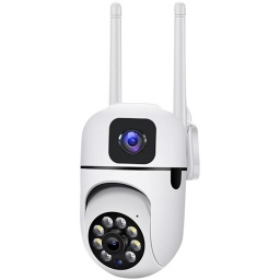 DOBLE CAMARA WIFI DOMO 360 GRADOS VISION NOCTURNA + CAMARA FIJA INALAMBRICA IP IOS ANDROID HD