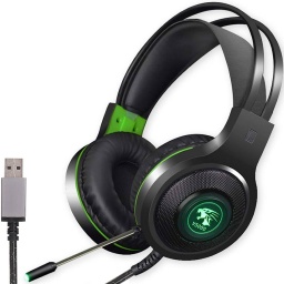 AURICULARES GAMING CABLEADOS CABLEADOS USB 2.0 PC LUCES LED V5000