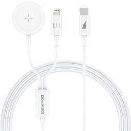 CABLE DE CARGA MAGNETICO APPLE WATCH + CABLE IPHONE LIGHTNING DE 1 METRO HASTA IPHONE 14