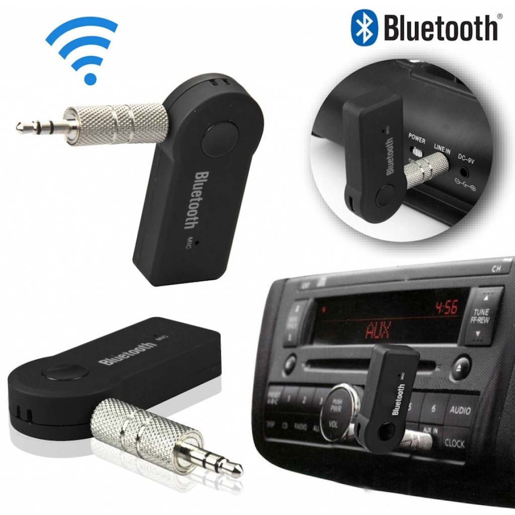 Receptor doble de audio Bluetooth 3.5 jack para auto (J22)