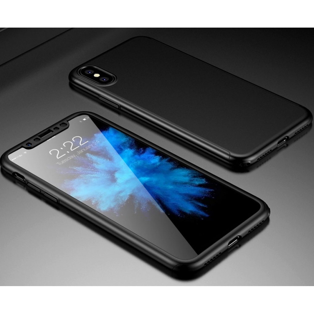 Funda de aluminio y cristal templado para iPhone XS Max