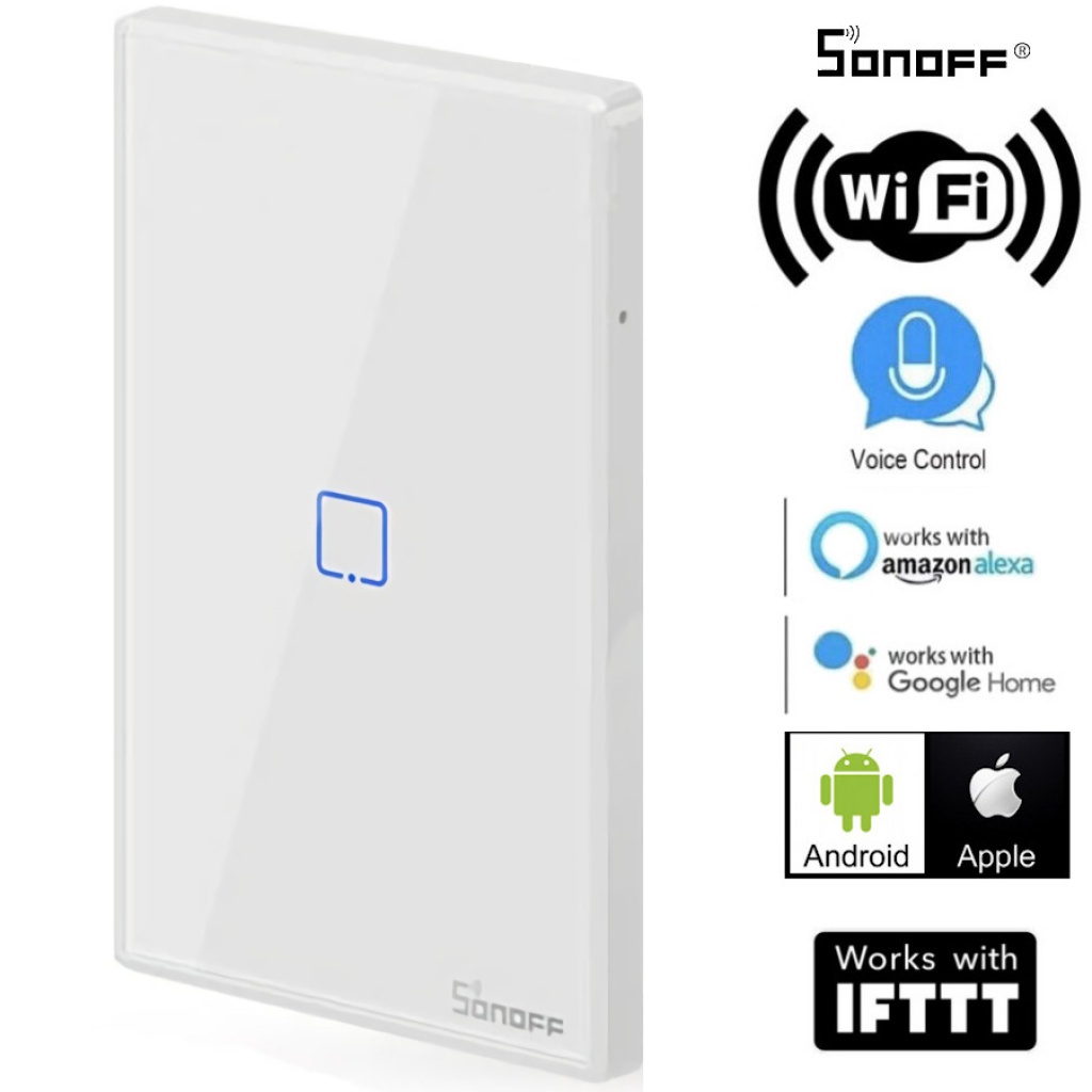 Interruptor Llave Luz Para Pared 3 Canales Touch Wifi Smart