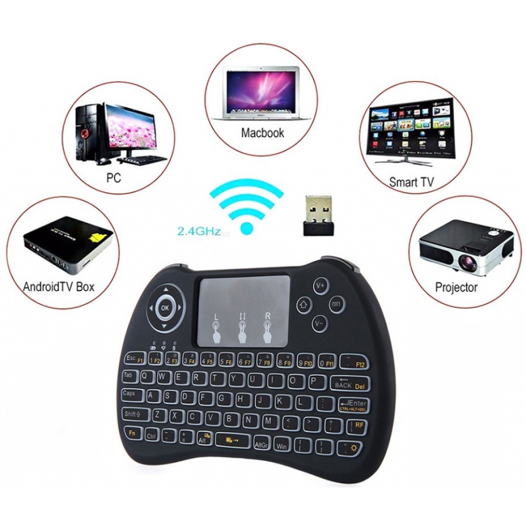 Teclado Inalambrico Bluetooth Para TV Television TV Box Android PC