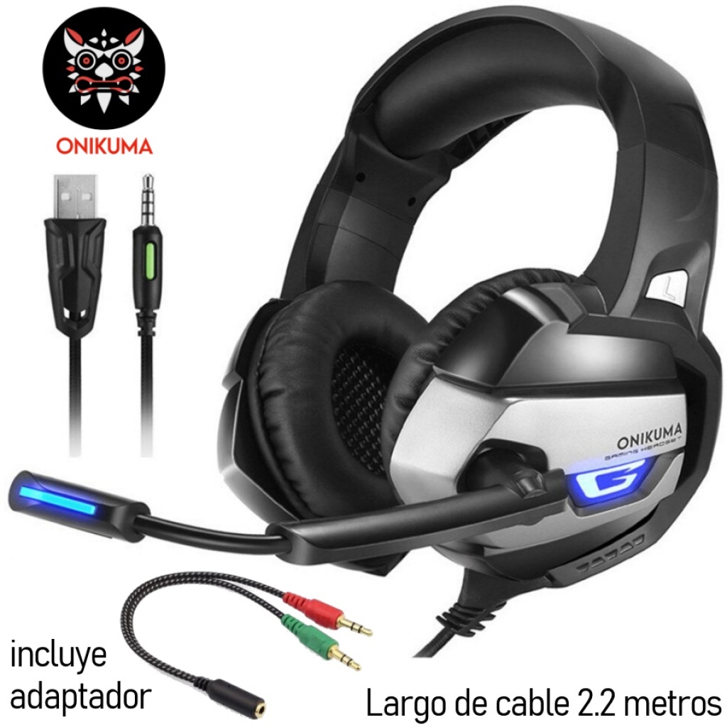 Auriculares gaming PS4 con microfono con led - Leddecolores