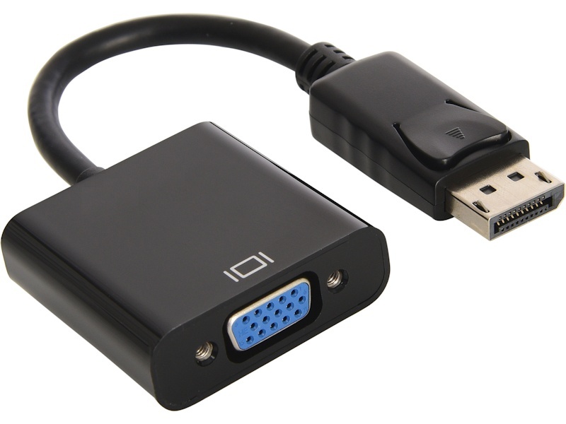 ADAPTADOR CONVERSOR DE DISPLAY PORT MACHO A VGA HEMBRA PC NOTEBOOK DELL HP