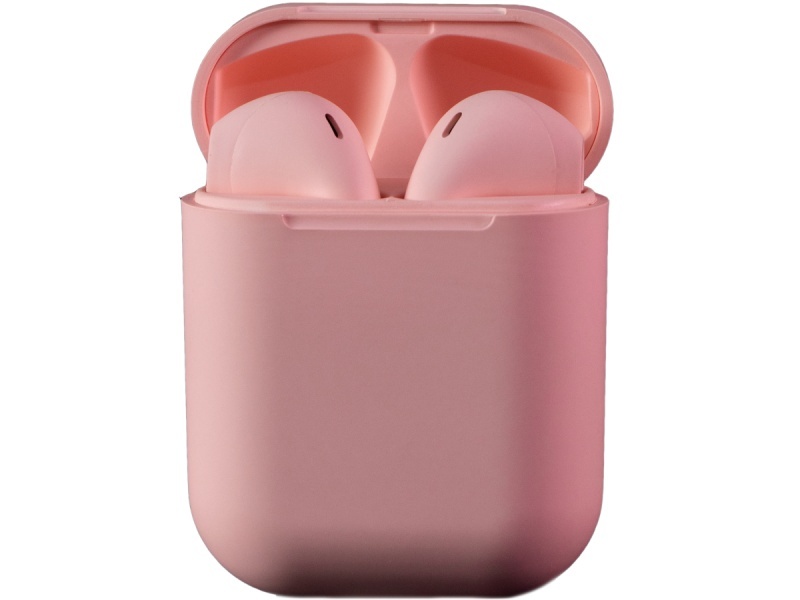 AURICULARES BLUETOOTH SIMIL AIRPODS IPHONE + CAJA DE CARGA I12 TWS - ROSADO