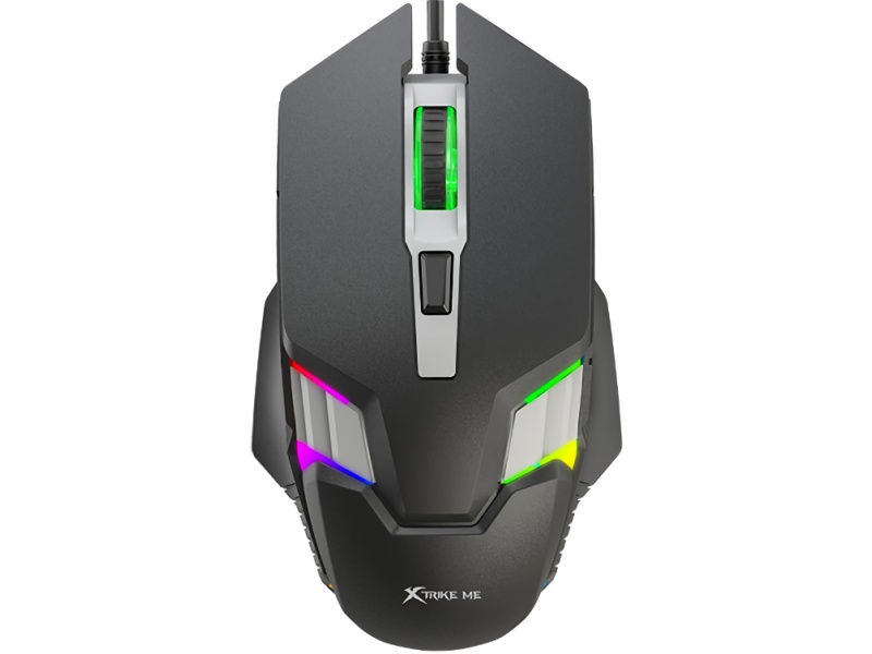 MOUSE GAMER 4 BOTONES 3.600 DPI LUZ LED RGB COLORES USB XTRIKE ME GM-110