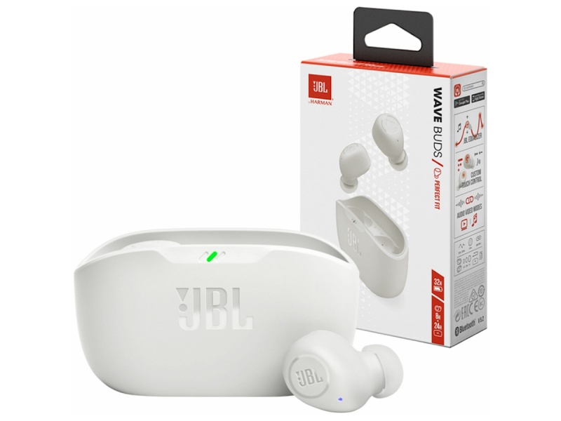 AURICULARES JBL WAVE BUDS TWS BLUETOOTH 5.2 EARBUDS IN-EAR STEREO CON MANOS LIBRES